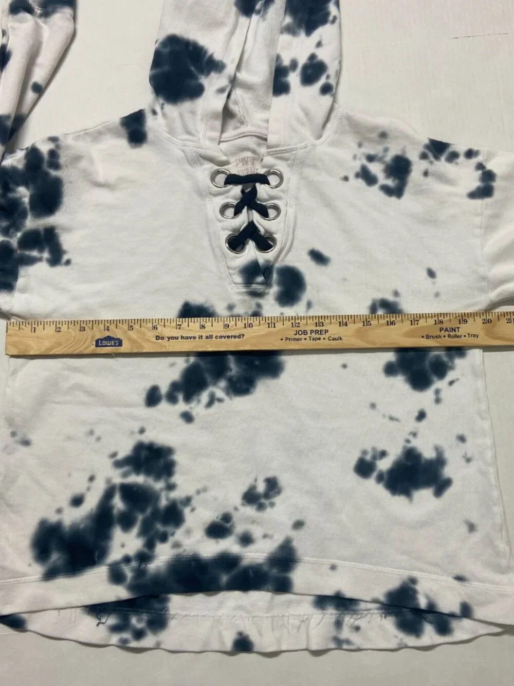 Justice Girls Black White Tie Dye Hoodie Sweatshirt Pullover Size 14